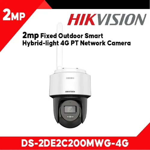 Hikvision DS-2DE2C400MWG-4G 4 MP Fixed Outdoor Smart Hybrid-light 4G PT Network Camera
