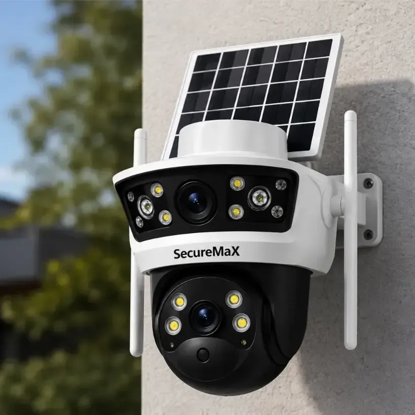 SECUREMAX SM-1009-A 3MP DUAL LENS 4G PT SOLAR CAMERA