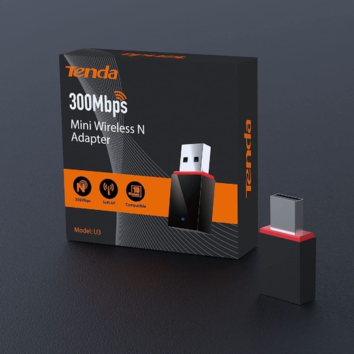 TENDA TE-U3 300MBPS WIRELESS USB ADAPTOR