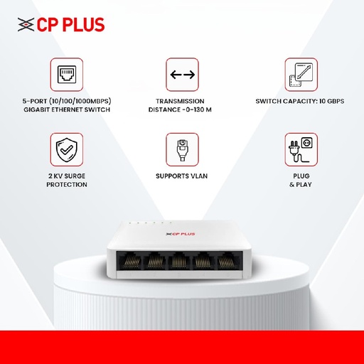 CPPLUS CP-ANW-GS105-M GIGABIT 5 PORT SWITCH